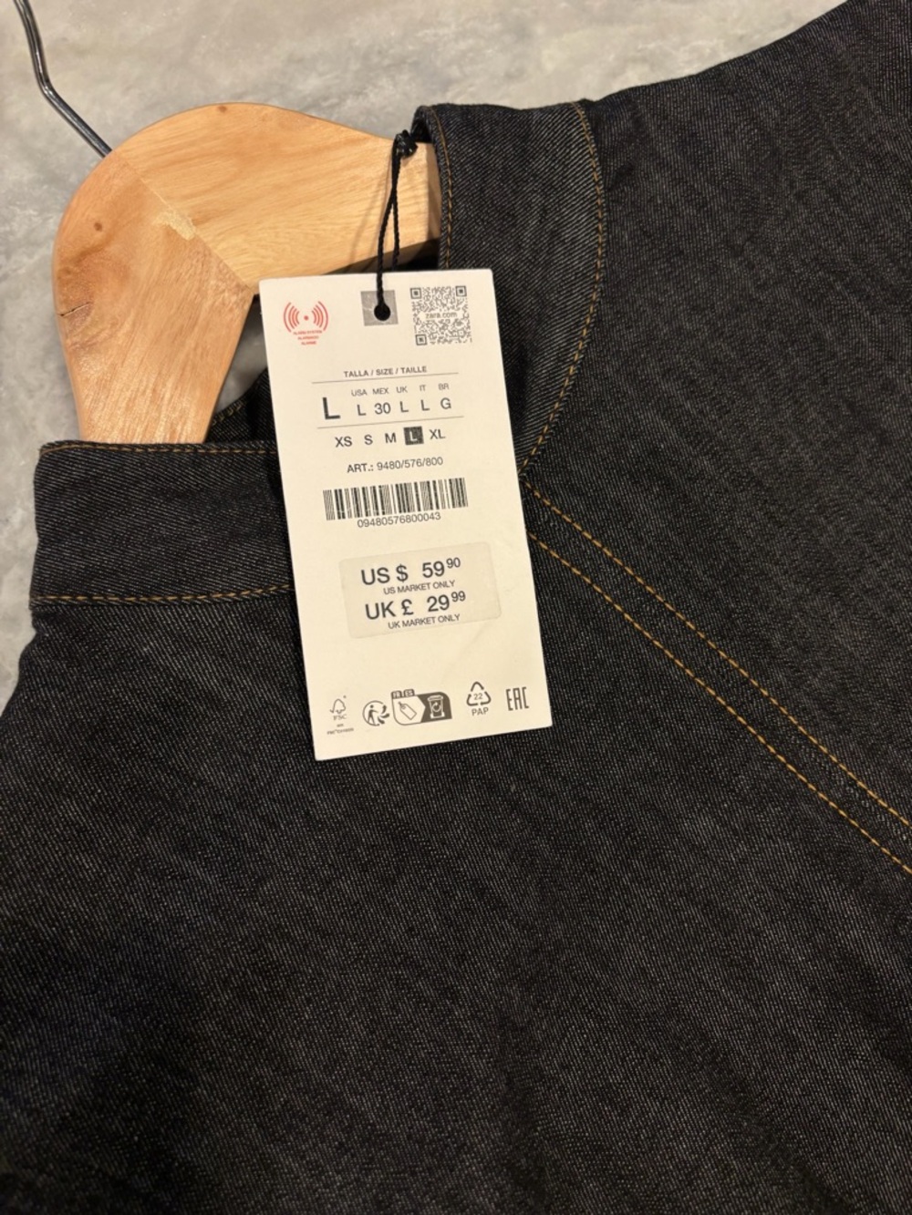 ZARA Z1975 Mini Denim Dress - Picture 7 of 7